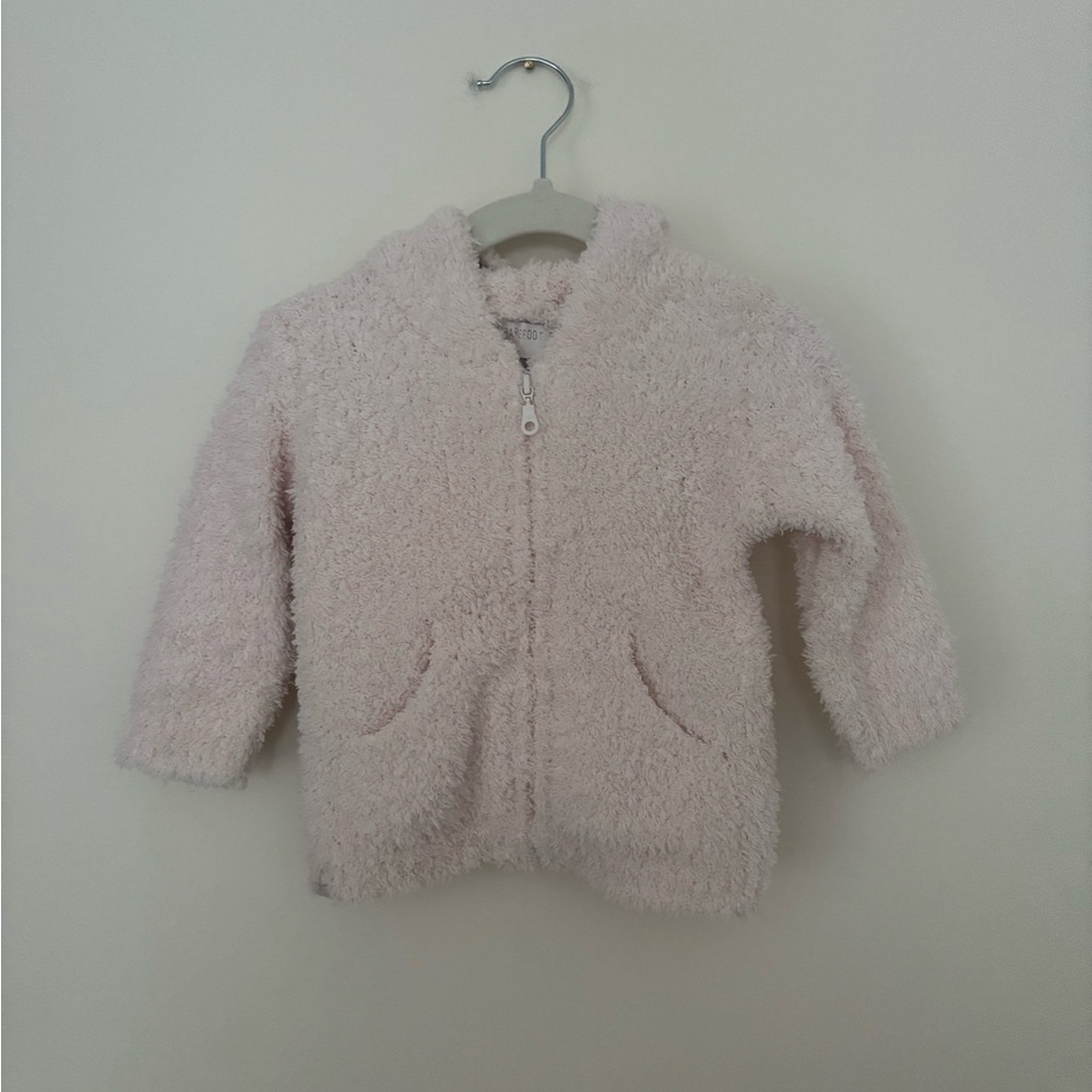 Barefoot Dreams Pink Sherpa Hoodie Jacket for Baby